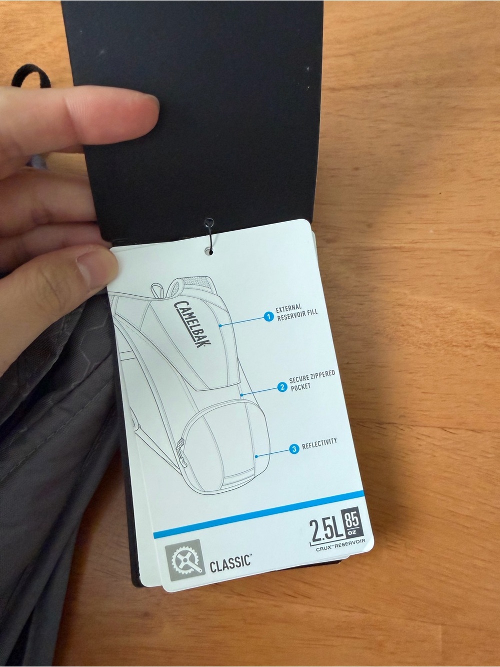 Camelbak Gray Hydration Backpack with Blue Tube - Picture 6 of 9